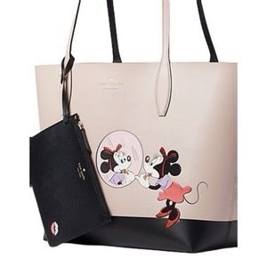 NWT KATE SPADE MINNIE MOUSE LARGE REVERSIBLE TOTE